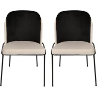 Scaun Trendy Dore 145 Cream/Black 90x43x49cm GTR006760 2pcs