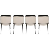 Scaun Trendy Dore 145 Cream/Black 86x55x54cm GTR006775 4pcs imaginea #2 — magazin online Desire.md