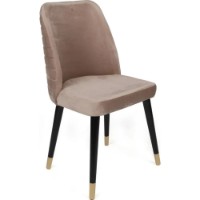 Scaun Trendy Hugo 364 Beige/Black/Gold 90x50x49cm GTR006897 2pcs imaginea #2 — magazin online Desire.md