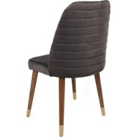 Scaun Trendy Hugo 381 Anthracit/Walnut/Gold 90x50x49cm GTR006900 2pcs imaginea #3 — magazin online Desire.md