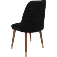 Scaun Trendy Hugo 386 Black/Walnut/Gold 90x50x49cm GTR006902 2pcs imaginea #3 — magazin online Desire.md