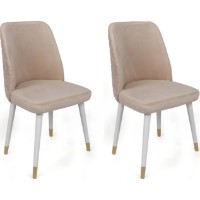 Scaun Trendy Hugo 407 Cream/White/Gold 90x50x49cm GTR006907 2pcs