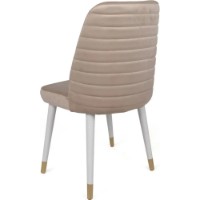 Scaun Trendy Hugo 407 Cream/White/Gold 90x50x49cm GTR006907 2pcs imaginea #2 — magazin online Desire.md