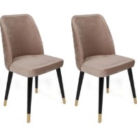 Scaun Trendy Hugo 364 Beige/Black/Gold 90x50x49cm GTR006822 4pcs imaginea #5 — magazin online Desire.md