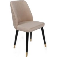 Scaun Trendy Hugo 364 Cream/Black/Gold 90x50x49cm GTR006824 4pcs imaginea #2 — magazin online Desire.md