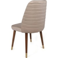 Scaun Trendy Hugo 387 Cream/Walnut/Gold 90x50x49cm GTR006828 4pcs imaginea #2 — magazin online Desire.md