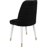 Scaun Trendy Hugo 406 Black/White/Gold 90x50x49cm GTR006831 4pcs imaginea #2 — magazin online Desire.md