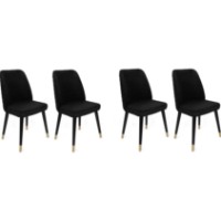 Scaun Trendy Hugo 366 Black/Gold 90x50x49cm GTR006823 4pcs imaginea #1 — magazin online Desire.md