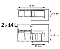 Coș de gunoi Hailo EcoLine Design L 14/14 (0310100) imaginea #4 — magazin online Desire.md