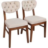 Scaun Trendy Elma 760 Beige/Walnut 85x43x40cm GTR006762 2pcs