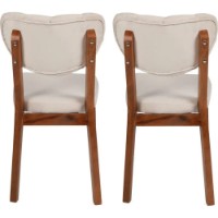 Scaun Trendy Elma 760 Beige/Walnut 85x43x40cm GTR006762 2pcs imaginea #2 — magazin online Desire.md