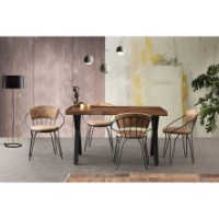 Scaun Trendy Istanbul 268 Black/Beige 76.5x60x50cm GTR006763 2pcs imaginea #5 — magazin online Desire.md