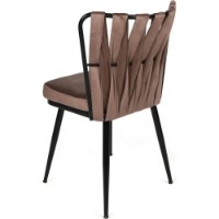 Scaun Trendy Kusakli 233 Black/Light Brown 82x43x43cm GTR006911 2pcs imaginea #3 — magazin online Desire.md