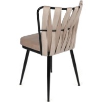 Scaun Trendy Kusakli 221 Black/Cream 82x43x43cm GTR006835 4pcs imaginea #5 — magazin online Desire.md