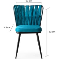 Scaun Trendy Kusakli 228 Black/Blue 82x43x43cm GTR006745 4pcs imaginea #3 — magazin online Desire.md