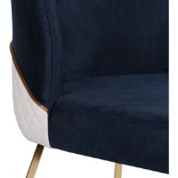 Scaun Trendy Madrid 908 Dark Blue/White/Gold 87x48x48cm GTR006766 2pcs imaginea #3 — magazin online Desire.md