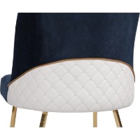 Scaun Trendy Madrid 908 Dark Blue/White/Gold 87x48x48cm GTR006766 2pcs imaginea #7 — magazin online Desire.md