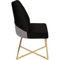 Scaun Trendy Madrid 911 Black/Grey/Gold 87x48x48cm GTR006764 2pcs imaginea #6 — magazin online Desire.md