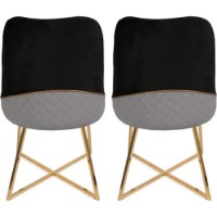 Scaun Trendy Madrid 911 Black/Grey/Gold 87x48x48cm GTR006764 2pcs imaginea #7 — magazin online Desire.md