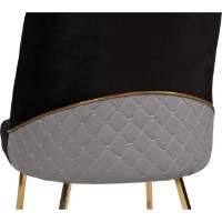 Scaun Trendy Madrid 911 Black/Grey/Gold 87x48x48cm GTR006764 2pcs imaginea #8 — magazin online Desire.md