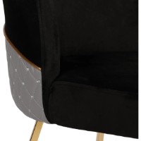 Scaun Trendy Madrid 911 Black/Grey/Gold 87x48x48cm GTR006764 2pcs imaginea #3 — magazin online Desire.md