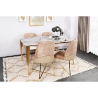 Scaun Trendy Madrid 913 Light Brown/Beige/Gold 87x48x48cm GTR006765 2pcs imaginea #8 — magazin online Desire.md