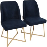 Scaun Trendy Madrid 908 Dark Blue/White/Gold 87x48x48cm GTR006780 4pcs imaginea #4 — magazin online Desire.md