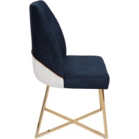 Scaun Trendy Madrid 908 Dark Blue/White/Gold 87x48x48cm GTR006780 4pcs imaginea #7 — magazin online Desire.md