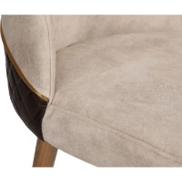 Комплект для столовой Trendy Nova 071 Cream/Black/Walnut 90x49x43cm GTR006767 2pcs фото №6 — интернет-магазин Desire.md