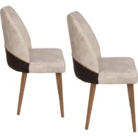 Комплект для столовой Trendy Nova 071 Cream/Black/Walnut 90x49x43cm GTR006767 2pcs фото №8 — интернет-магазин Desire.md