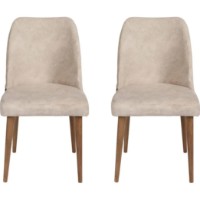 Комплект для столовой Trendy Nova 071 Cream/Black/Walnut 90x49x43cm GTR006767 2pcs фото №2 — интернет-магазин Desire.md