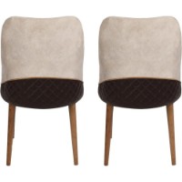 Scaun Trendy Nova 071 Cream/Dark Brown/Walnut 90x49x43cm GTR006781 4pcs imaginea #10 — magazin online Desire.md