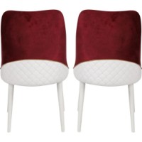 Scaun Trendy Nova 081 Burgundy Red/White 90x49x43cm GTR006782 4pcs imaginea #6 — magazin online Desire.md