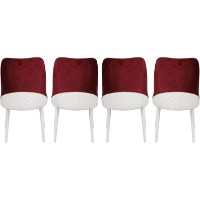 Scaun Trendy Nova 081 Burgundy Red/White 90x49x43cm GTR006782 4pcs imaginea #10 — magazin online Desire.md