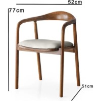 Scaun Trendy PA 027 Walnut/Light Grey 77x52x51cm GTR006930 imaginea #3 — magazin online Desire.md