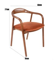 Scaun Trendy PA 033 Red Tile/Orange 77x52x51cm GTR006932 imaginea #3 — magazin online Desire.md