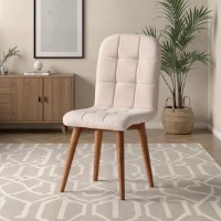 Scaun Trendy Retro 708 Cream/Walnut 88x51x41cm GTR005812 2pcs imaginea #3 — magazin online Desire.md