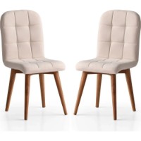 Scaun Trendy Retro 708 Cream/Walnut 88x51x41cm GTR005812 2pcs