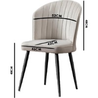 Scaun Trendy Rubi Grey/Black 85x52x42cm GTR005808 2pcs imaginea #2 — magazin online Desire.md