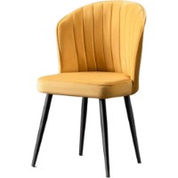 Scaun Trendy Rubi Yellow/Black 85x52x42cm GTR005809 2pcs imaginea #4 — magazin online Desire.md