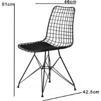 Scaun Trendy Tivoli 271 Black 81x46x42.5cm GTR006769 2pcs imaginea #4 — magazin online Desire.md