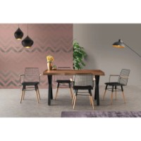 Scaun Trendy Trend 270 Black/Walnut 82x43x39cm GTR006771 2pcs imaginea #4 — magazin online Desire.md
