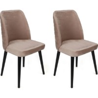 Scaun Trendy Tutku 304 Beige/Black 90x50x49cm GTR006913 2pcs imaginea #1 — magazin online Desire.md