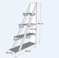 Стеллаж Trendy Arven White 100x150x29.5cm GTR006057 фото №5 — интернет-магазин Desire.md