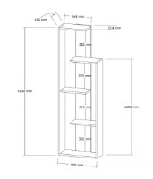 Etajeră Trendy Bagheta White 160x19.6x50cm GTR000510 imaginea #6 — magazin online Desire.md