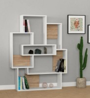 Etajeră Trendy Barce White/Oak 132x101x22cm GTR000396
