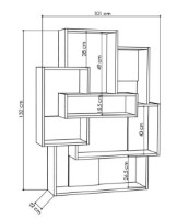 Etajeră Trendy Barce White/Oak 132x101x22cm GTR000396 imaginea #3 — magazin online Desire.md