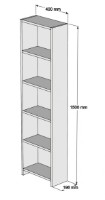 Стеллаж Trendy Barkin White 40x150x19.6cm GTR006013 фото №2 — интернет-магазин Desire.md
