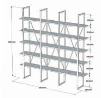 Etajeră Trendy Beylerbeyi Black/Pine Atlantic 160x160x26cm GTR000528 imaginea #4 — magazin online Desire.md