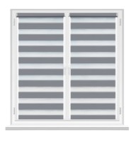 Рулонные шторы Msrolls Day Night Madrid B/O 733 Grey 0.45x1.70m фото №1 — интернет-магазин Desire.md